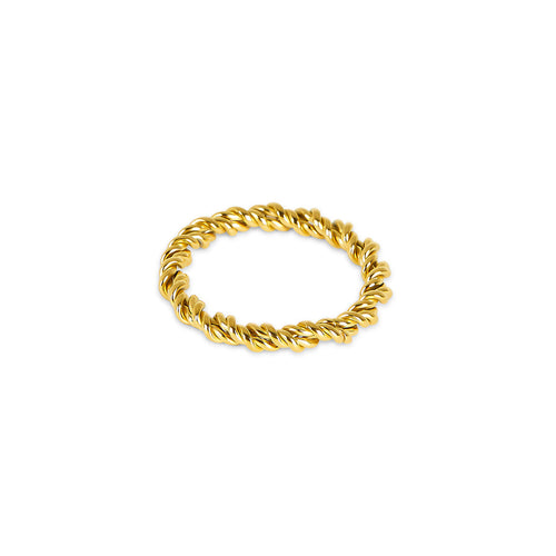 Spiral Chain Ring - Gold Tone