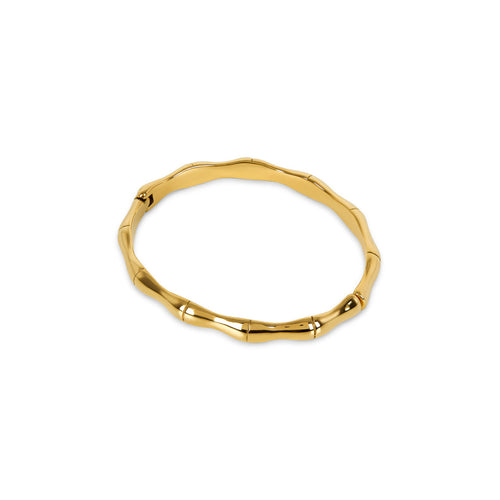 Bamboo Bangle Bracelet - Gold Tone