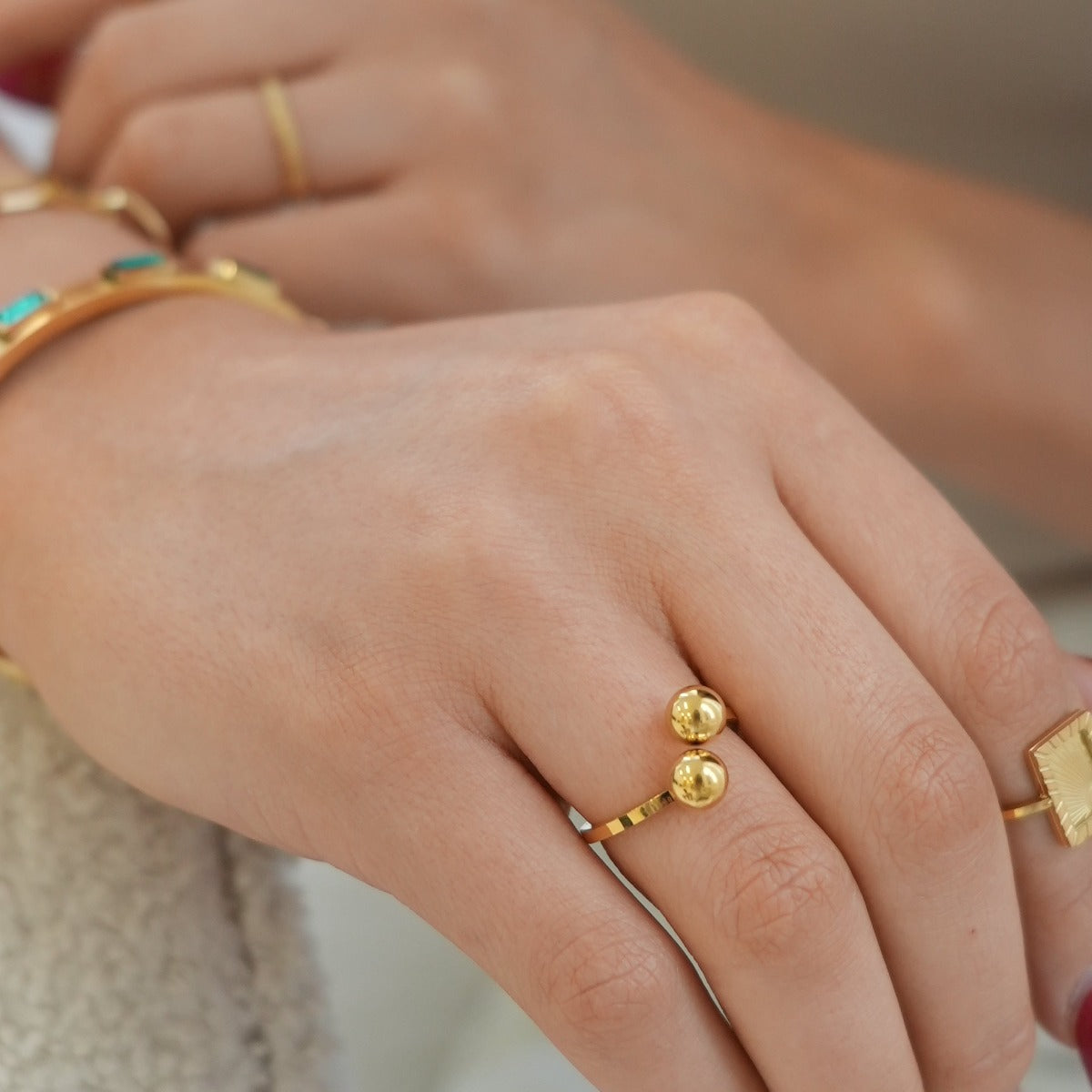 Tennis Ring - Gold Tone