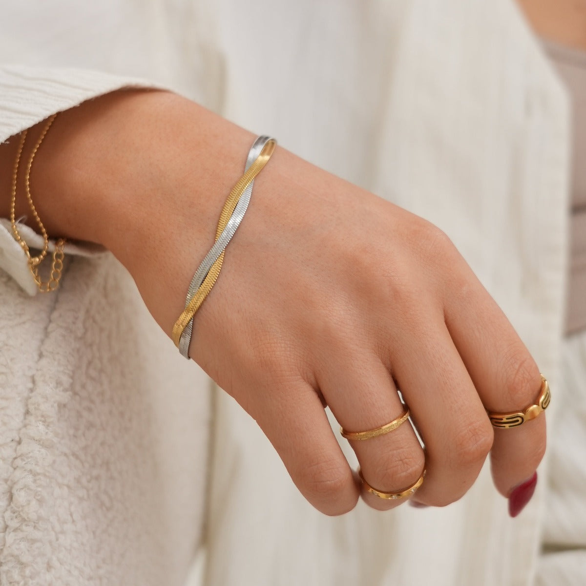 Leuven Surface Ring - Gold Tone