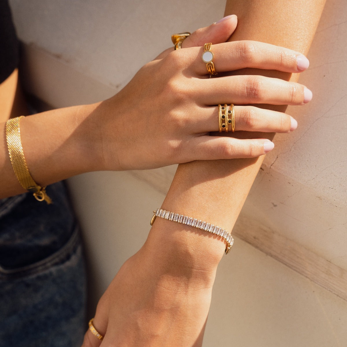 Anthea Ring - Gold Tone