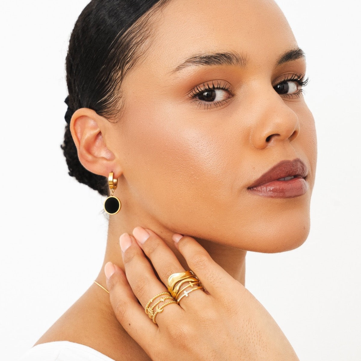 Luna Adjustable Ring - Gold Tone