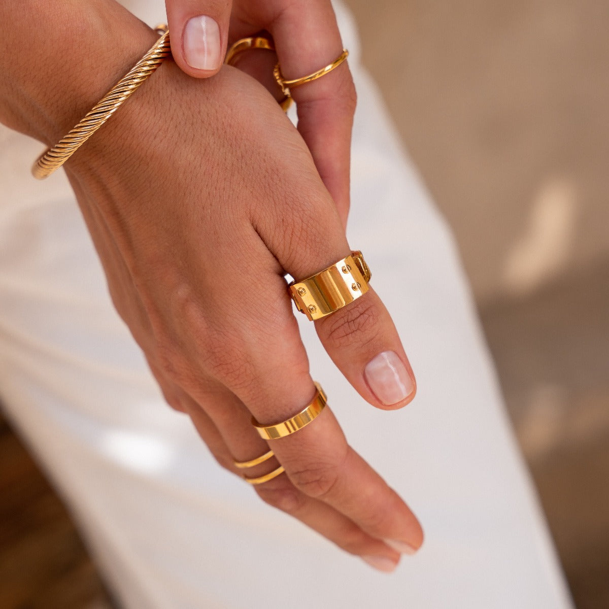 Dolce Ring - Gold Tone