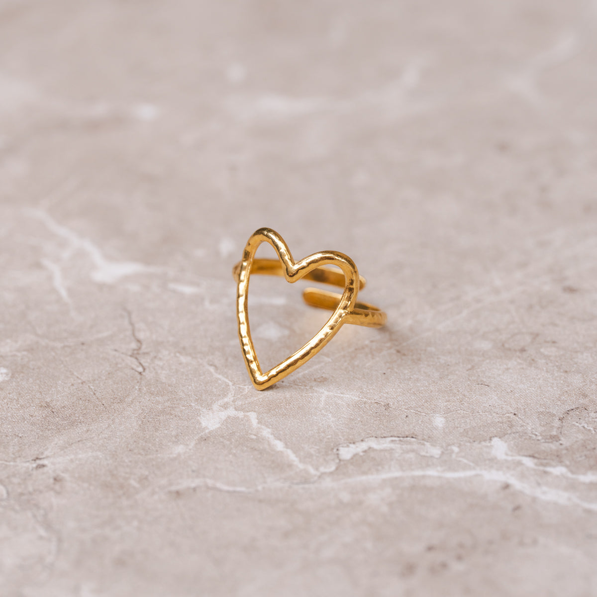 Love Halo Adjustable Ring - Gold Tone