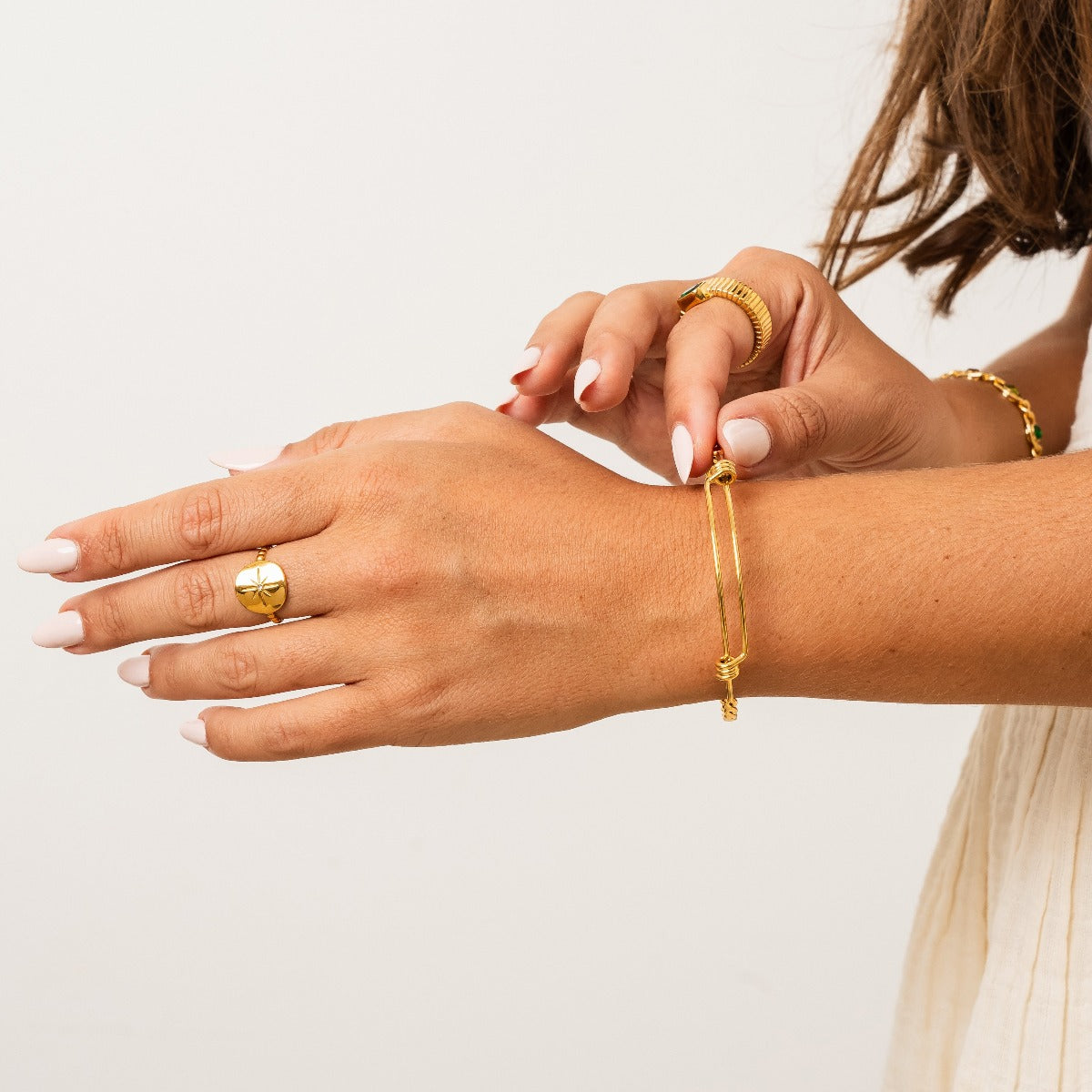 Sydney Dainty Bangle - Gold Tone