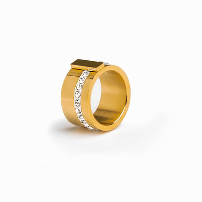Liguria Stone Ring - Gold Tone