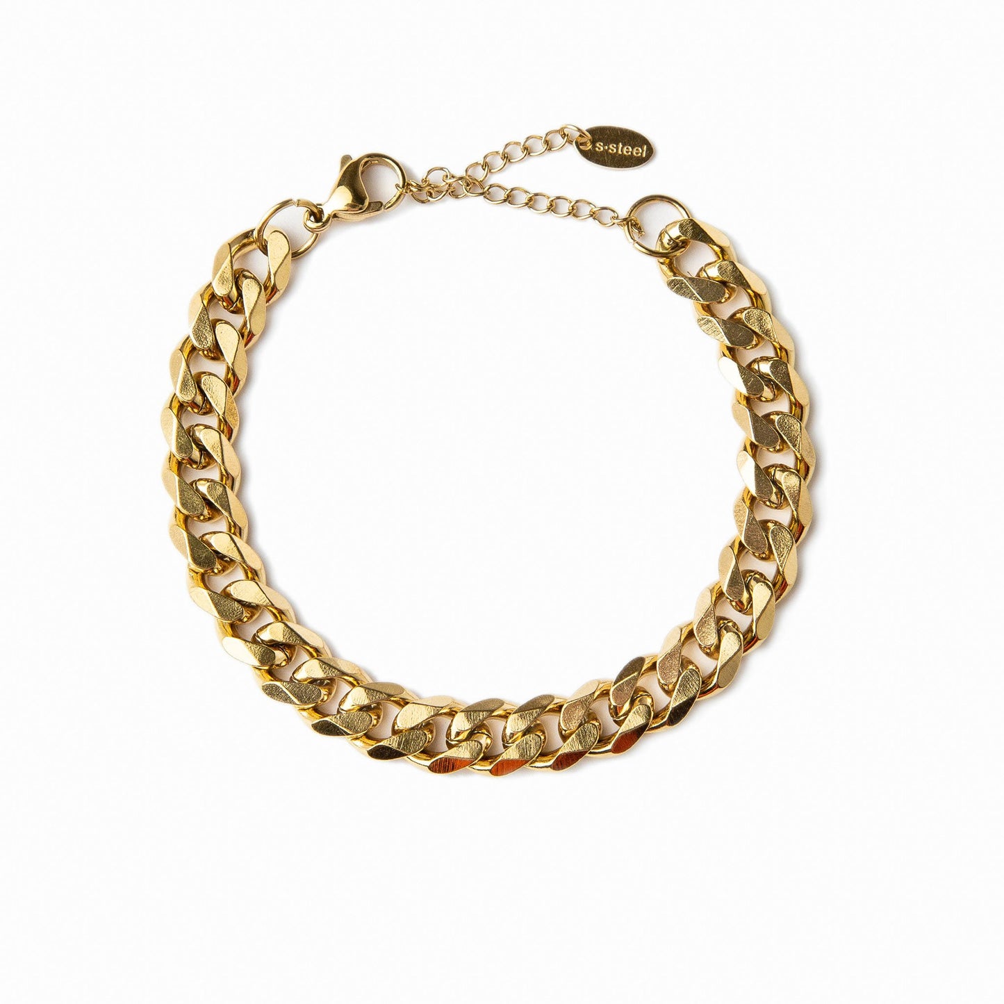 Curb Chain Bracelet Gold Plated - Gold Tone