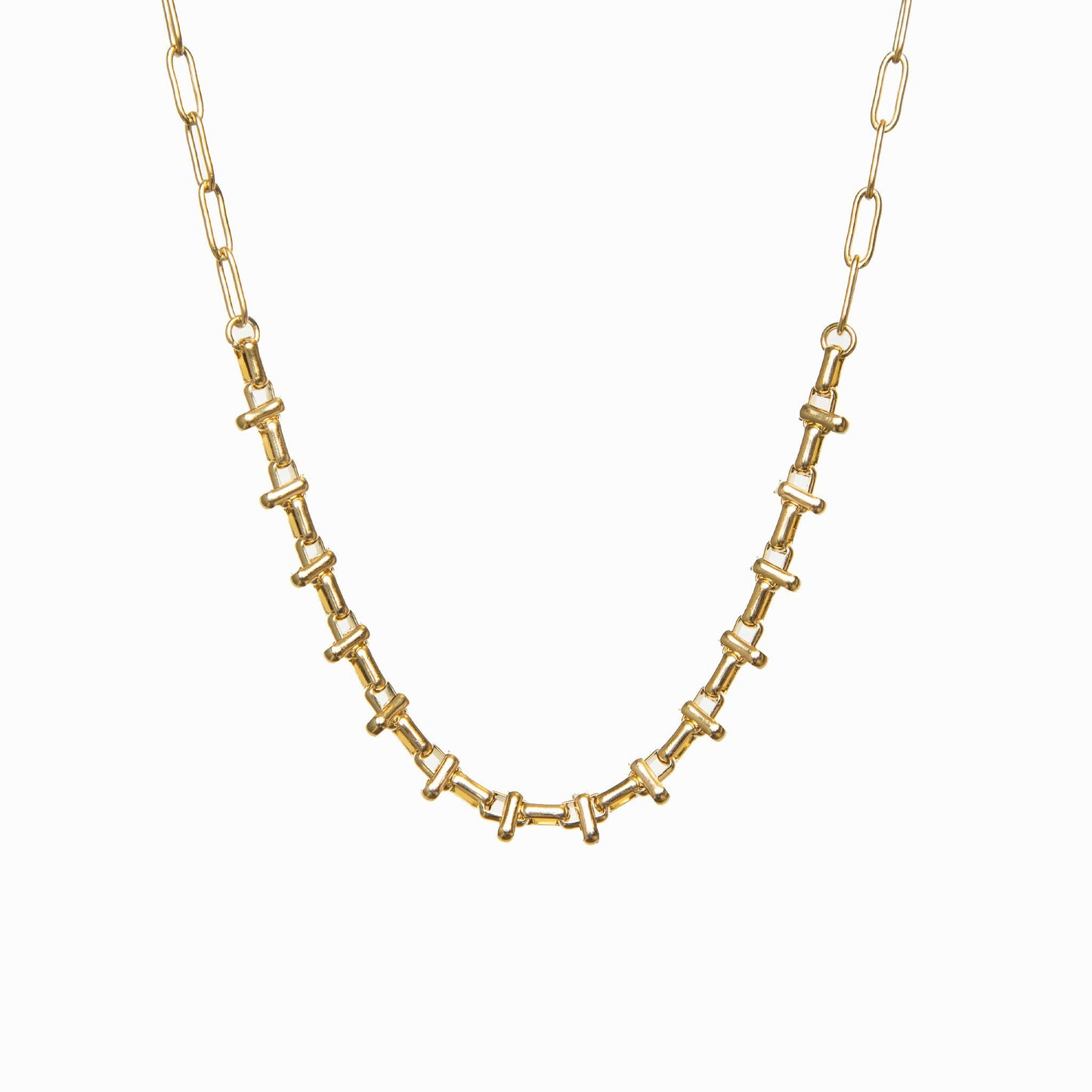 Cairo Choker Necklace - Gold Tone