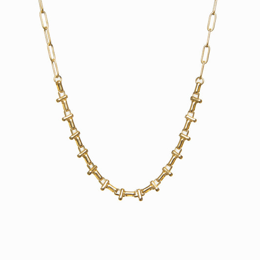 Cairo Choker Necklace - Gold Tone