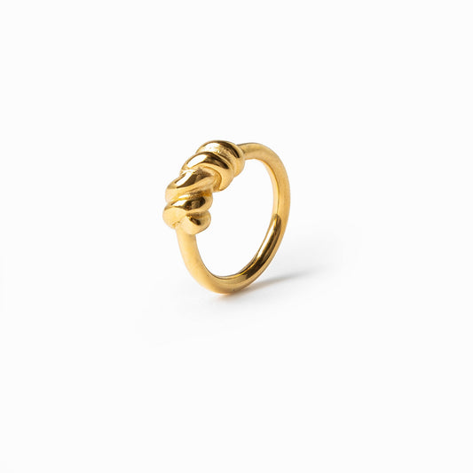 Barbed Wire Ring - Gold Tone