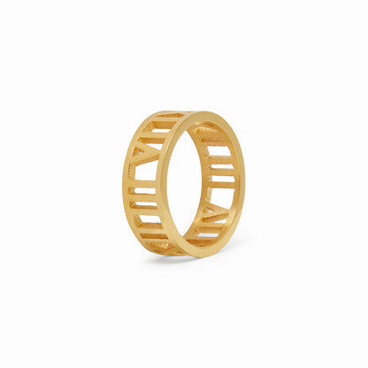 Hollow Numerals Ring - Gold Tone
