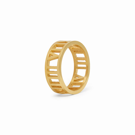 Hollow Numerals Ring - Gold Tone