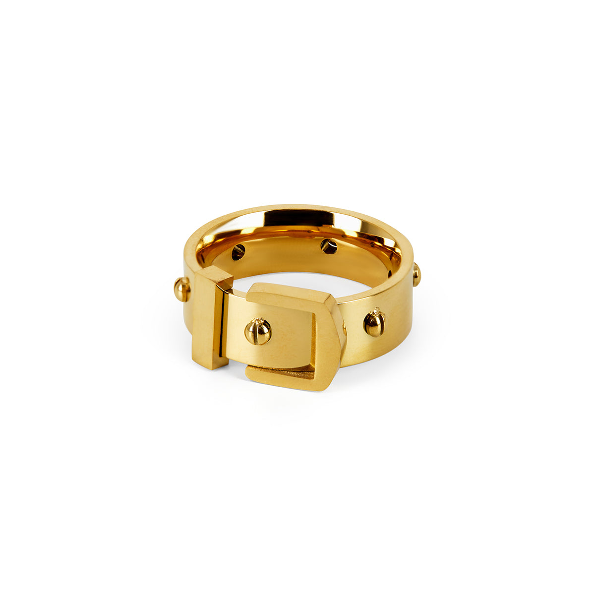 Buckle Ring - Gold Tone Plated
