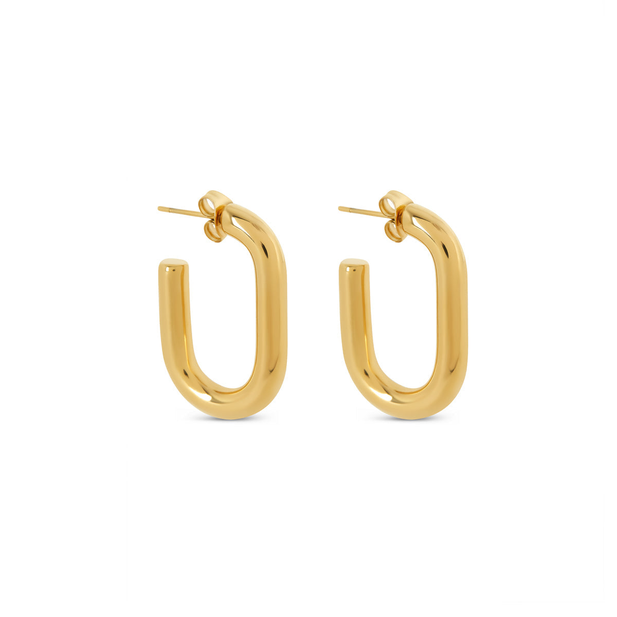 Piper Hoop Earrings - Gold Tone