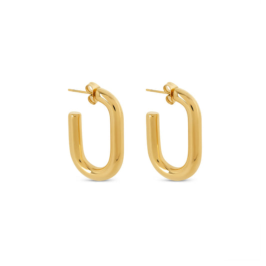 Piper Hoop Earrings - Gold Tone