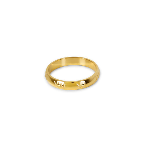 Essential Numeral Ring - Gold Tone