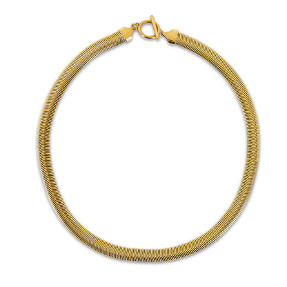Toggle Snake Chain Necklace - Gold Tone