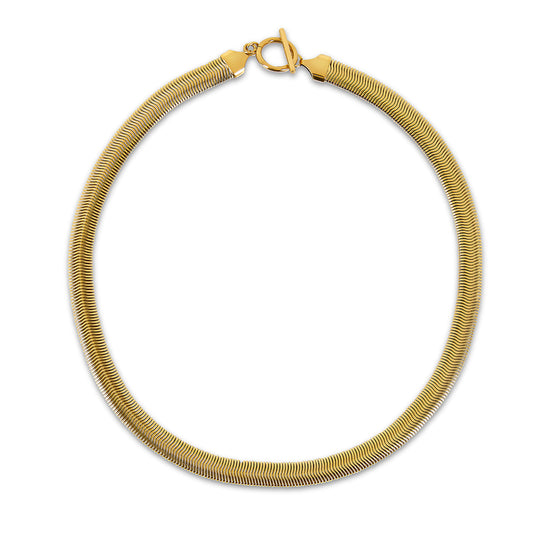 Toggle Snake Chain Necklace - Gold Tone