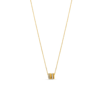 Rubix Stone Necklace - Gold Tone