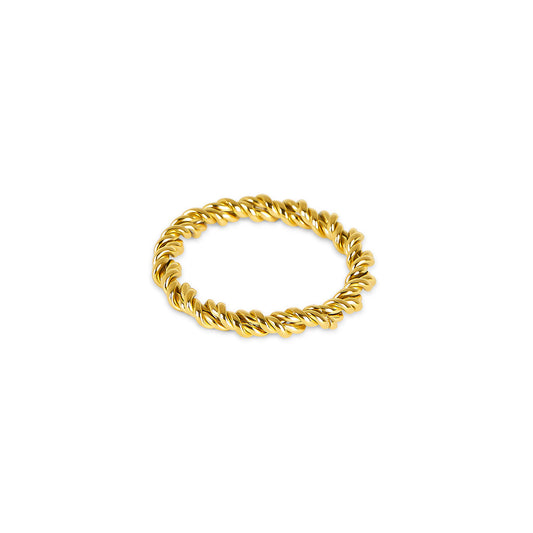 Spiral Chain Ring - Gold Tone