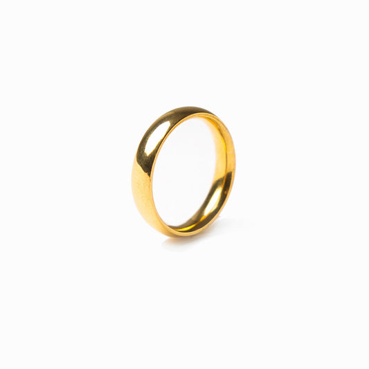 MNML Block Ring - Gold Tone