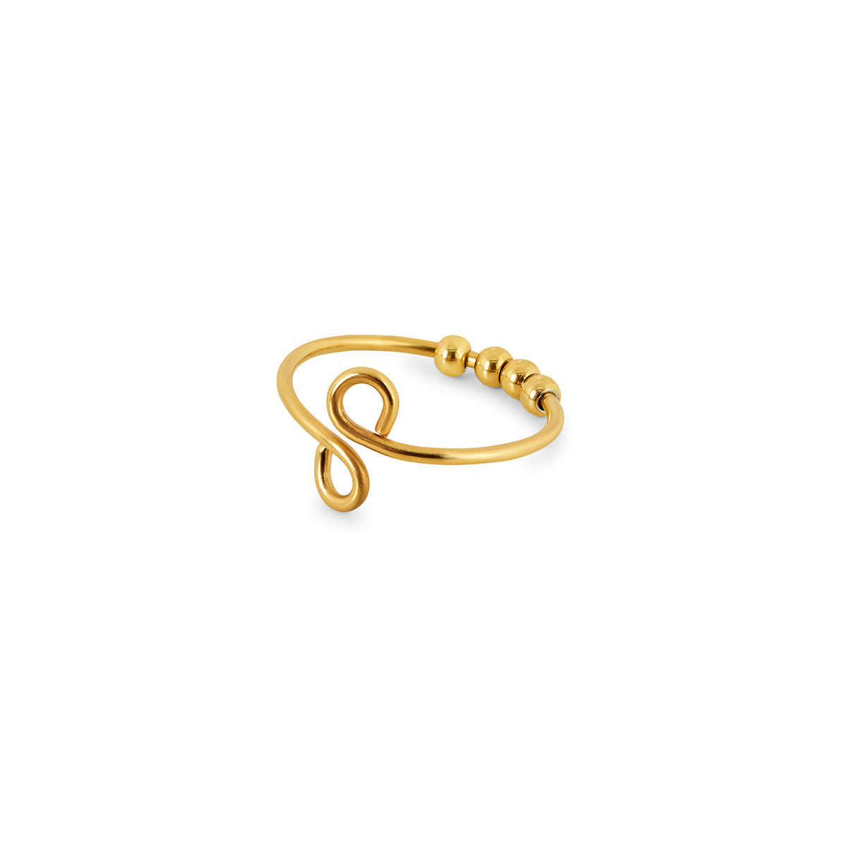 Tempur Adjustable Fidget Ring - Gold Tone