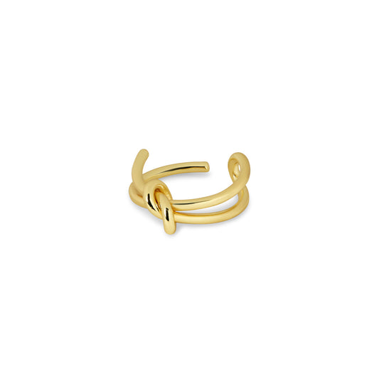Intertwine Adjustable Ring - Gold Tone