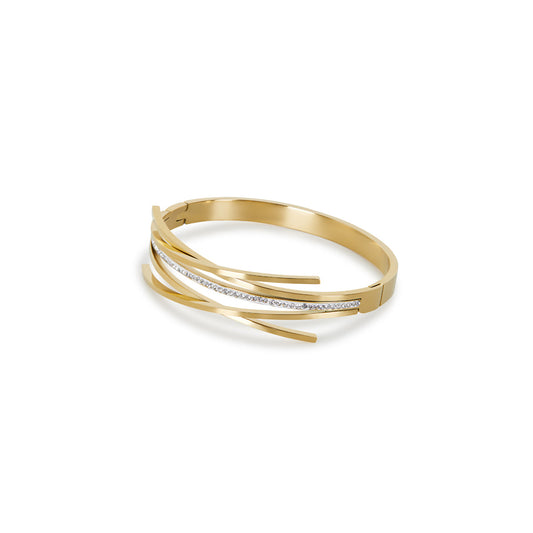 Florence Bangle Bracelet - Gold Tone