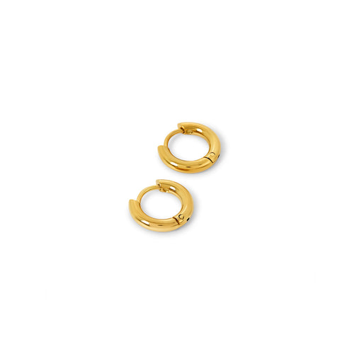 Huggie Hoop Earrings - Gold Tone