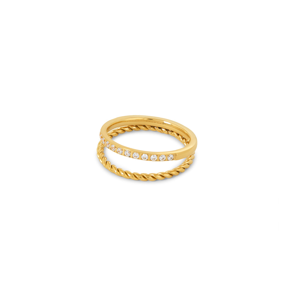 Larissa Layered Ring - Gold Tone