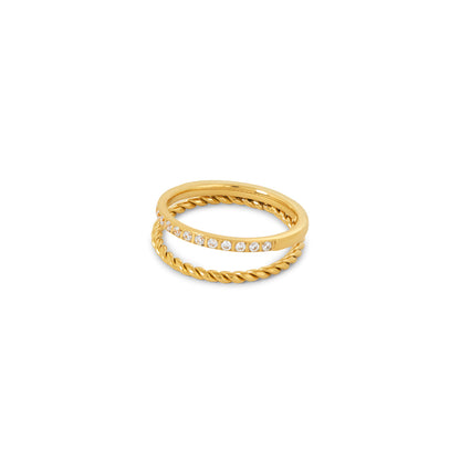 Larissa Layered Ring - Gold Tone