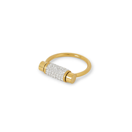 Glitz Fidget Ring - Gold Tone