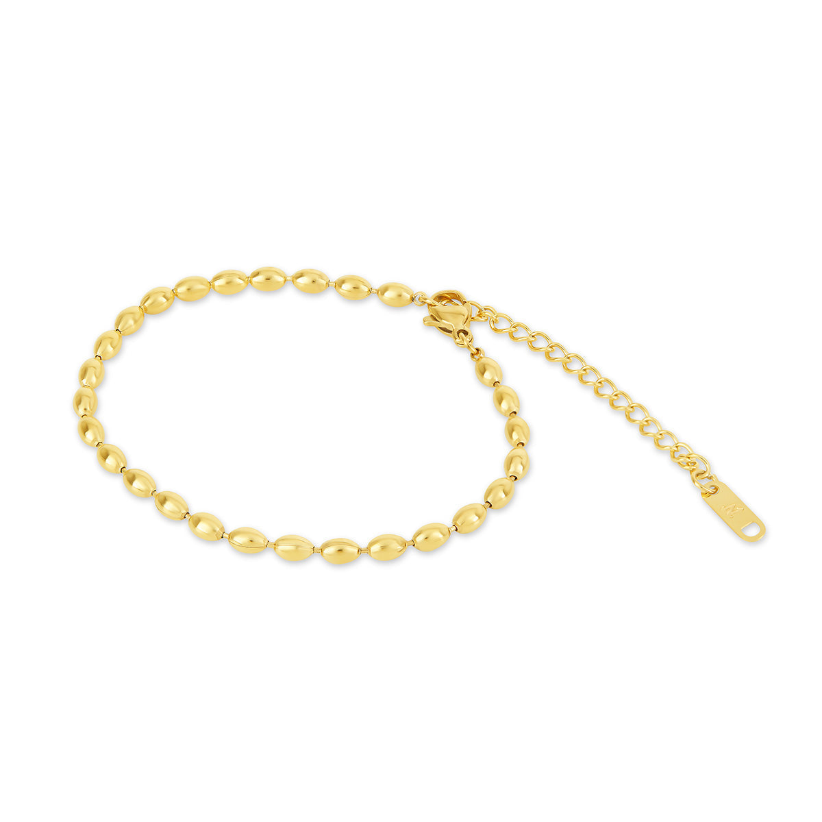 Bead Chain Bracelet - Gold Tone