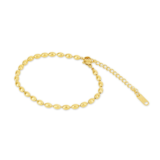 Bead Chain Bracelet - Gold Tone
