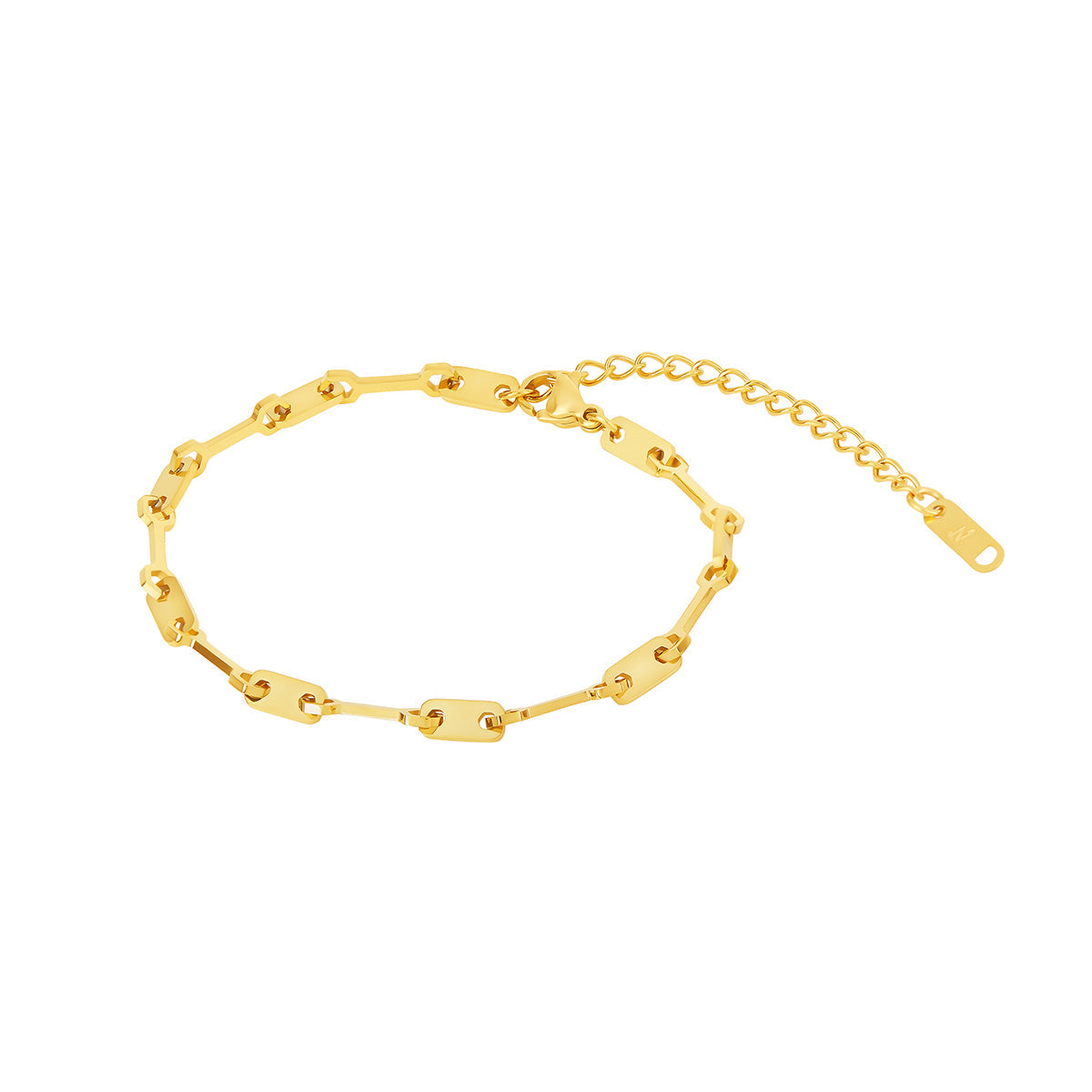 Tablet Clip Chain Bracelet - Gold Tone