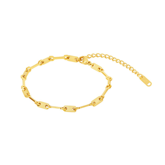 Tablet Clip Chain Bracelet - Gold Tone