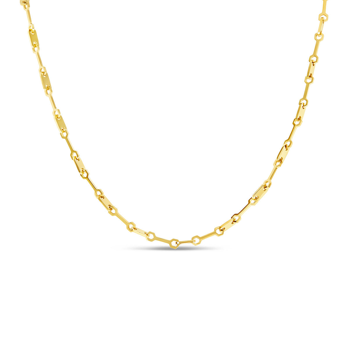 Tablet Clip Chain Necklace - Gold Tone