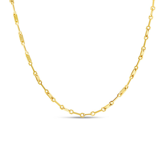 Tablet Clip Chain Necklace - Gold Tone