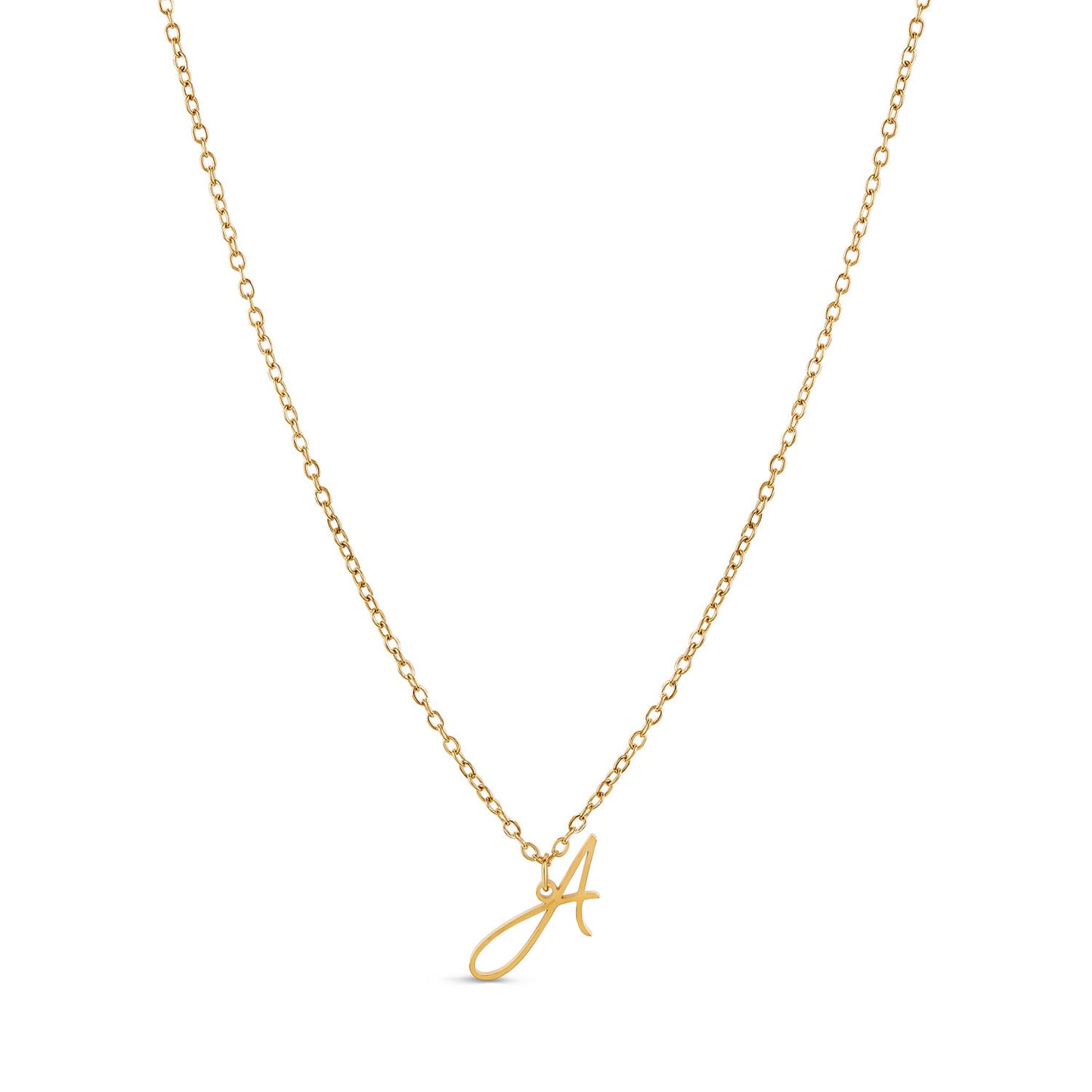 Scripture Initial Necklace - Gold Tone