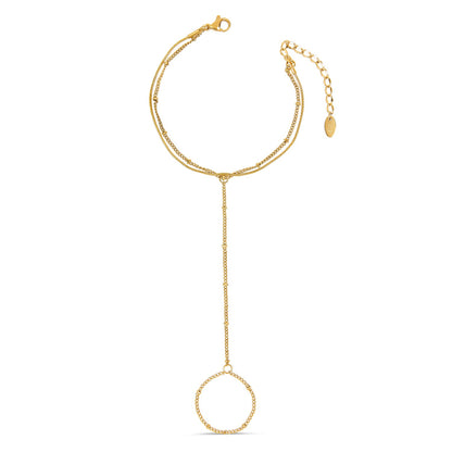 Ball Hand Chain - Gold Tone