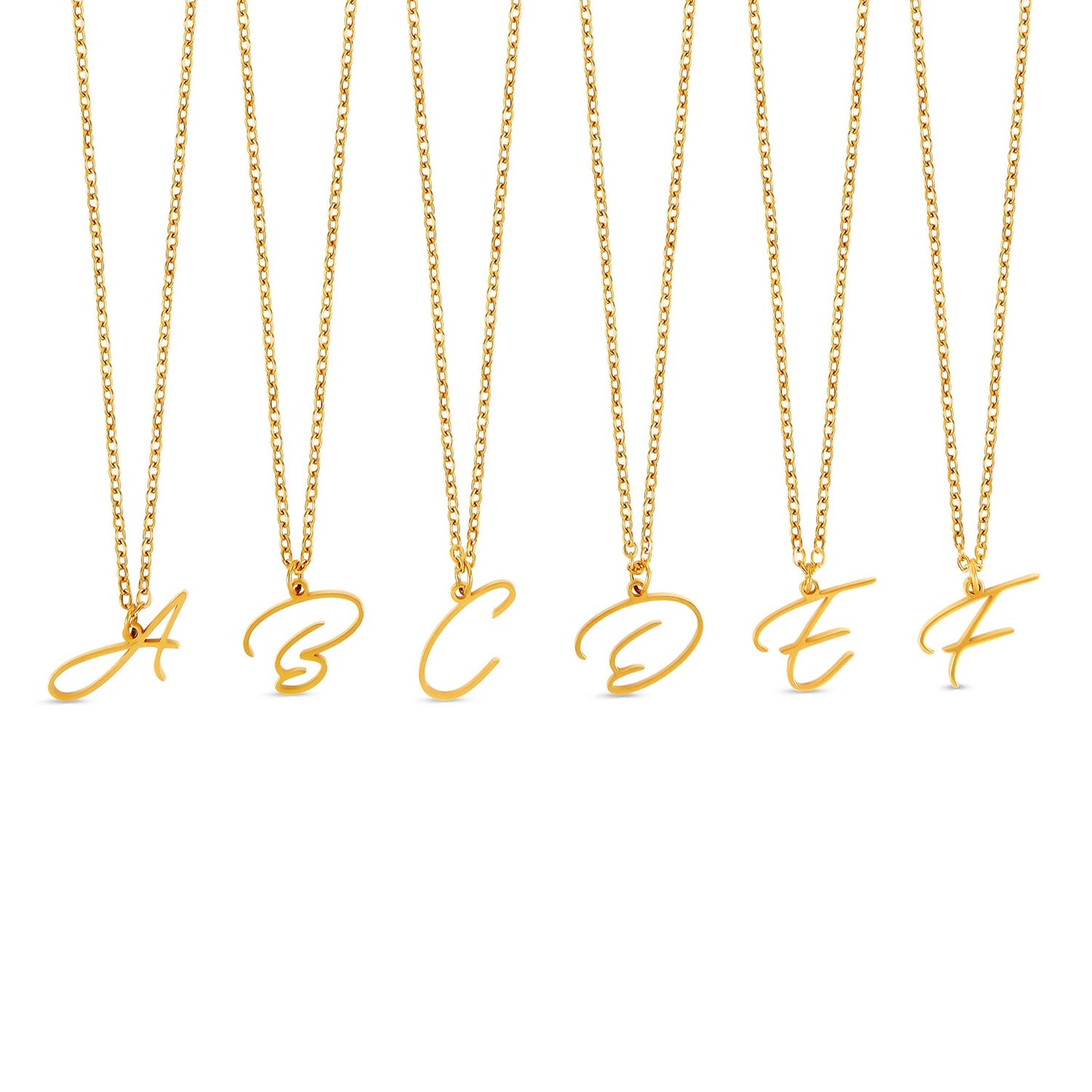 Scripture Initial Necklace - Gold Tone