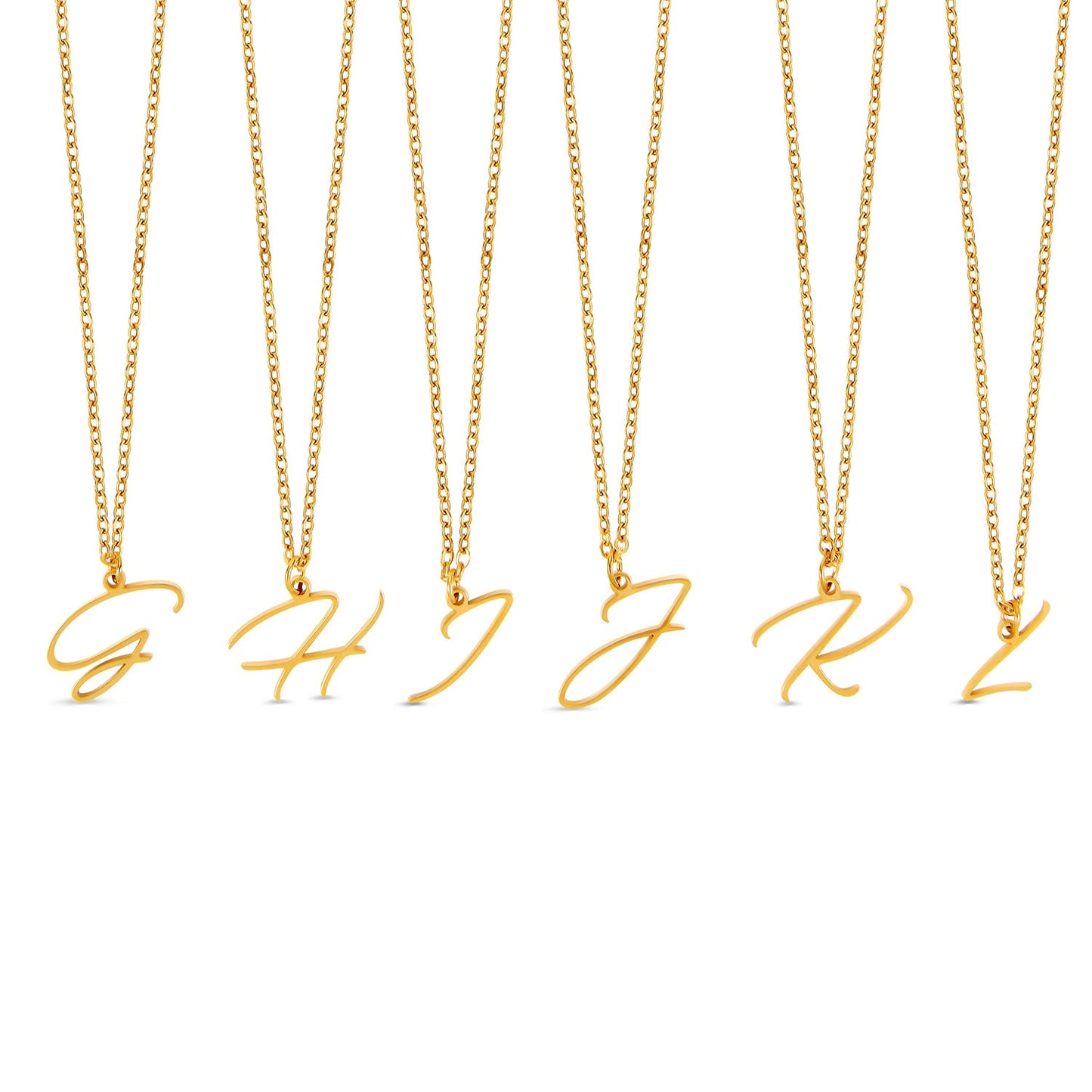 Scripture Initial Necklace - Gold Tone
