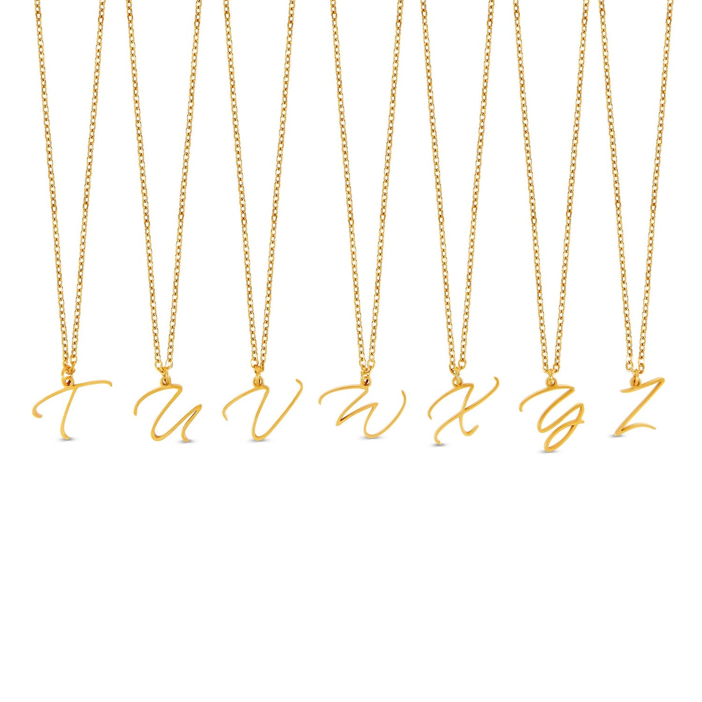 Scripture Initial Necklace - Gold Tone