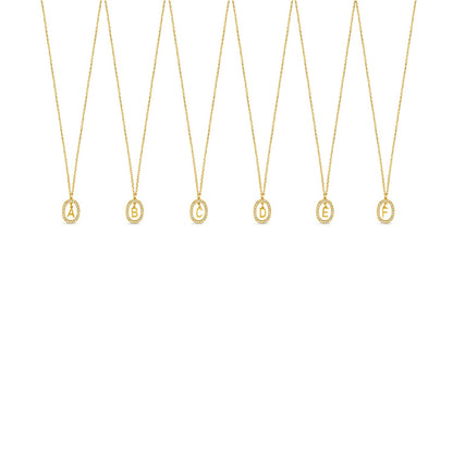 Chandelier Initial Necklace - Gold Tone