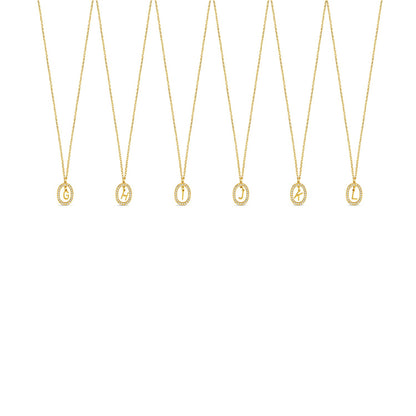 Chandelier Initial Necklace - Gold Tone