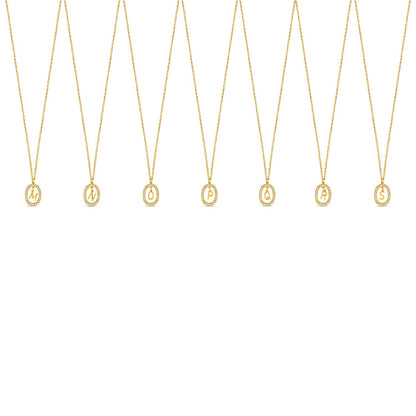 Chandelier Initial Necklace - Gold Tone