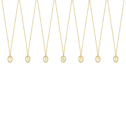 Chandelier Initial Necklace - Gold Tone