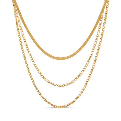 Essential Layered Chain Set - Gold Tone