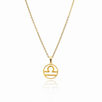 Star Sign Pendant Necklace - Gold