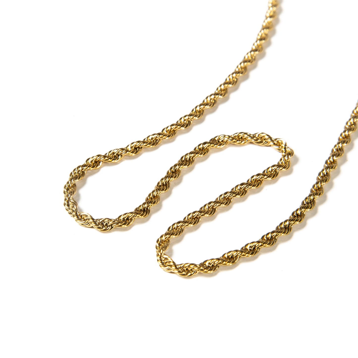 Rope Chain Necklace - Gold Tone
